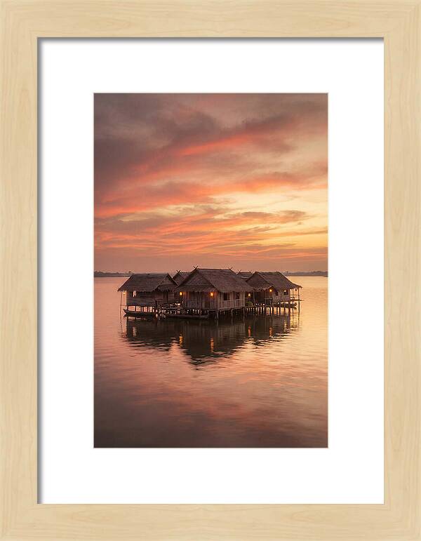 Floating Village At Dusk