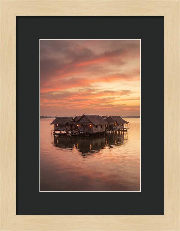 Floating Village At Dusk