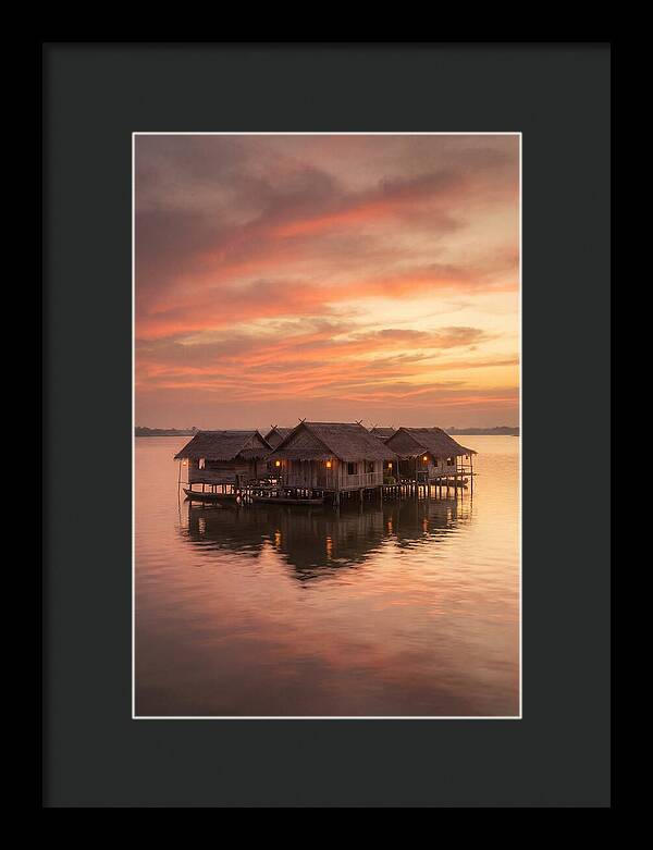 Floating Village At Dusk