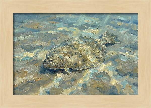 Flounder Resting On The Ocean Floor