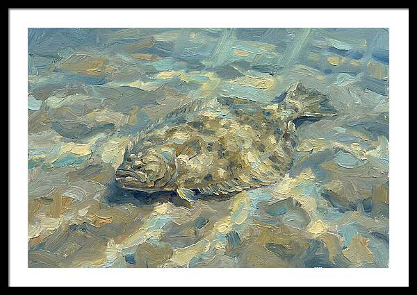 Flounder Resting On The Ocean Floor