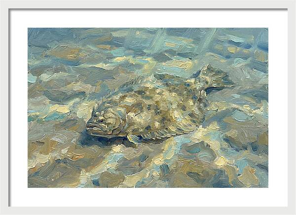Flounder Resting On The Ocean Floor