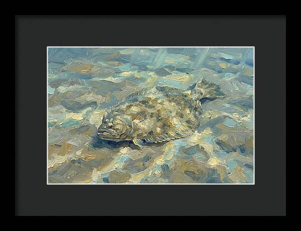 Flounder Resting On The Ocean Floor