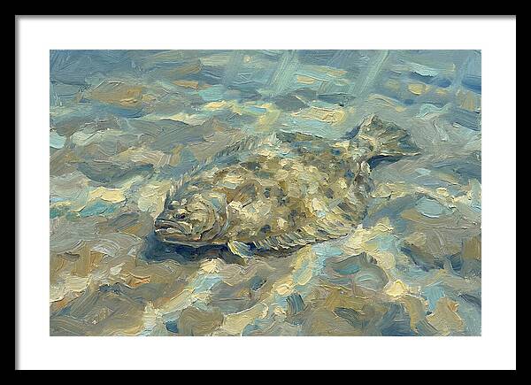 Flounder Resting On The Ocean Floor