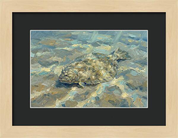 Flounder Resting On The Ocean Floor