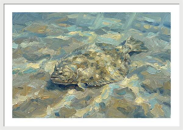 Flounder Resting On The Ocean Floor