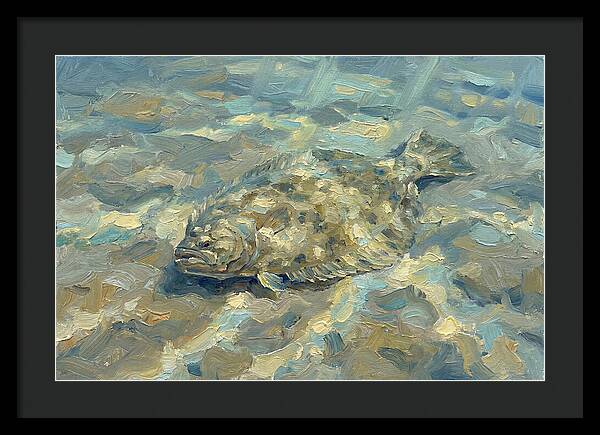 Flounder Resting On The Ocean Floor