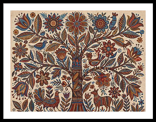 Flowering Tree Folk Art