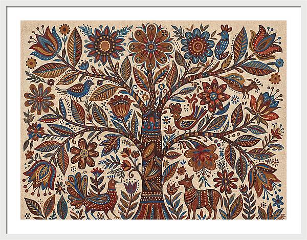 Flowering Tree Folk Art
