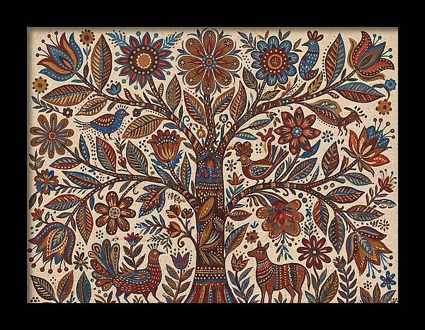 Flowering Tree Folk Art