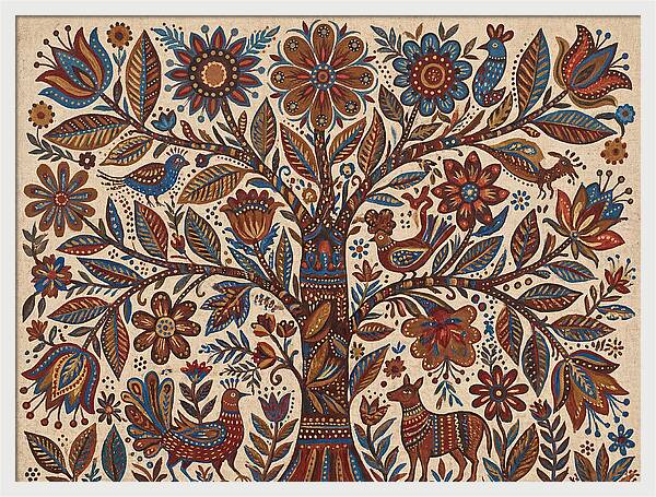 Flowering Tree Folk Art