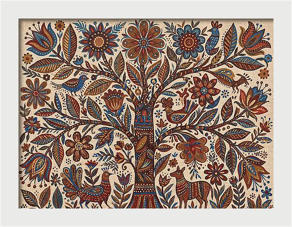 Flowering Tree Folk Art