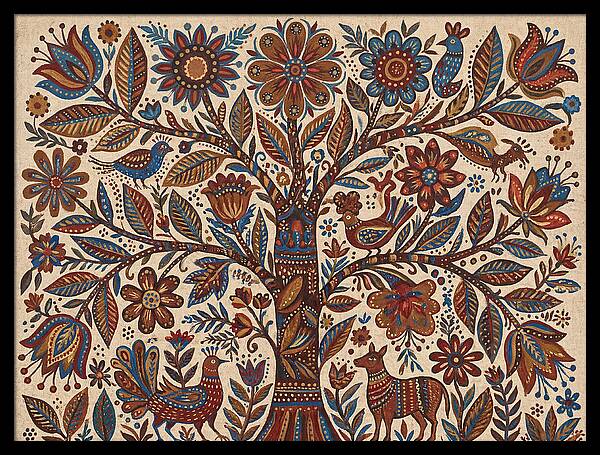 Flowering Tree Folk Art