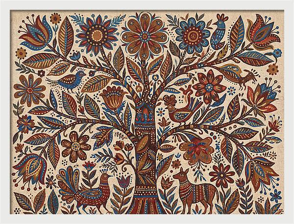 Flowering Tree Folk Art