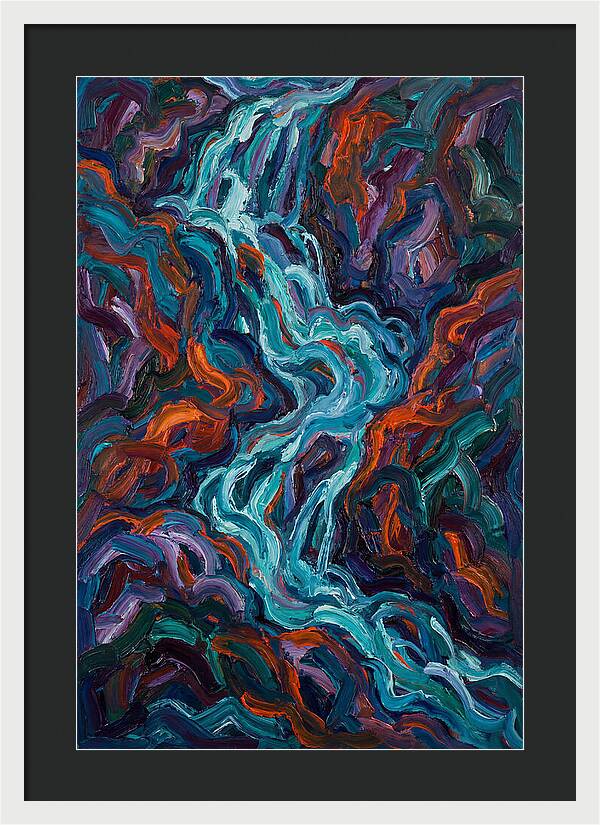 Flowing Waterfalls In Expressionism