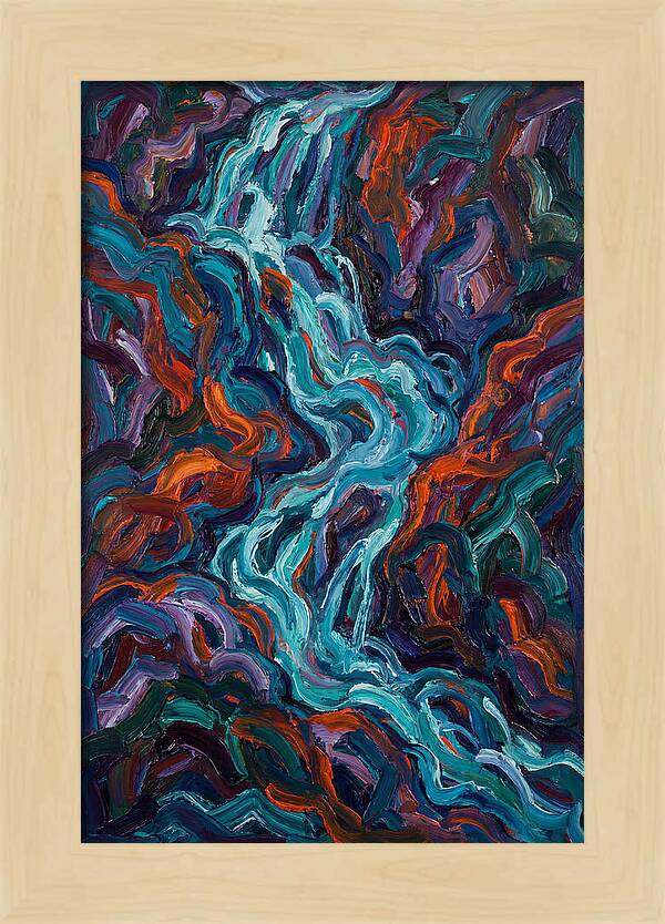 Flowing Waterfalls In Expressionism
