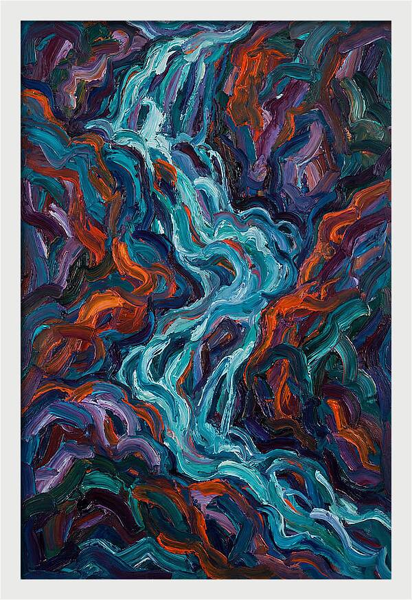 Flowing Waterfalls In Expressionism