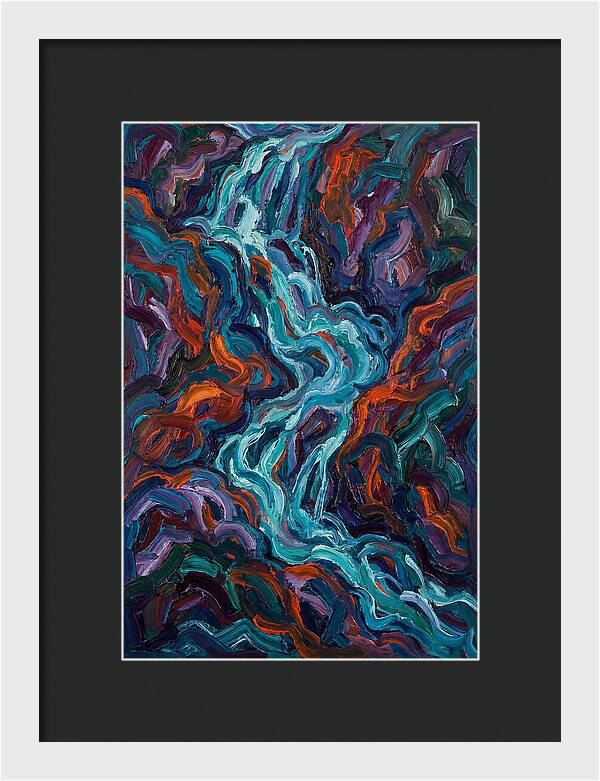 Flowing Waterfalls In Expressionism