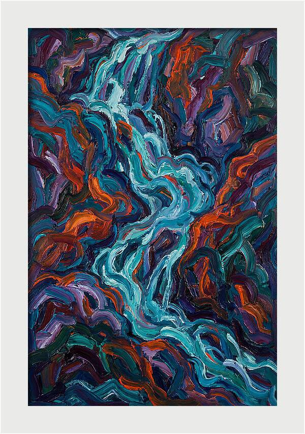 Flowing Waterfalls In Expressionism