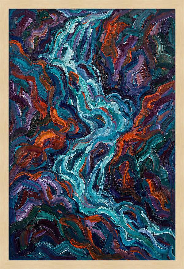 Flowing Waterfalls In Expressionism
