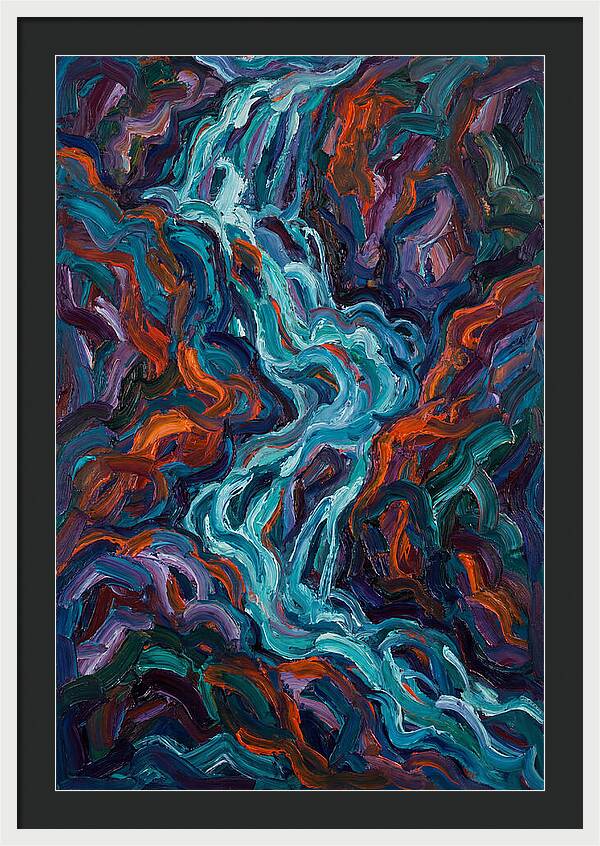 Flowing Waterfalls In Expressionism