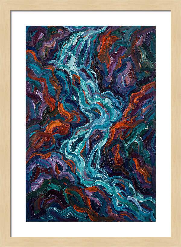 Flowing Waterfalls In Expressionism