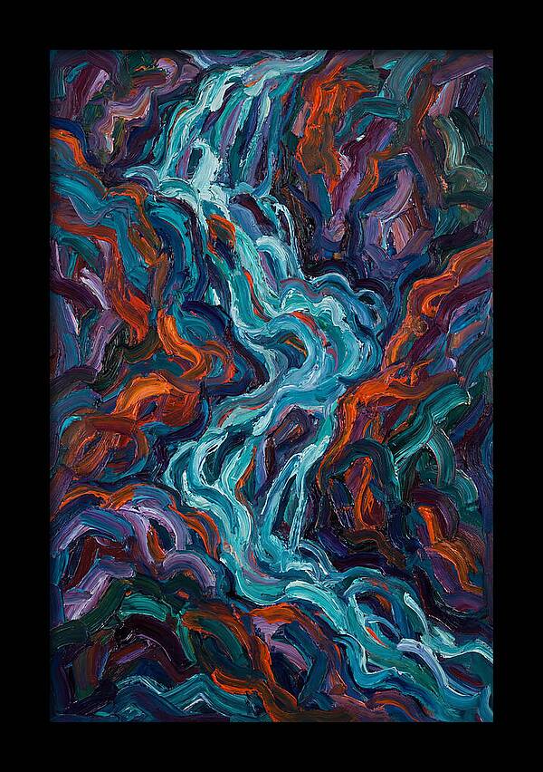 Flowing Waterfalls In Expressionism
