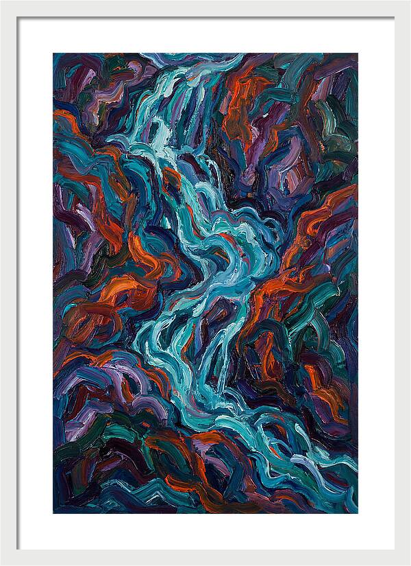 Flowing Waterfalls In Expressionism