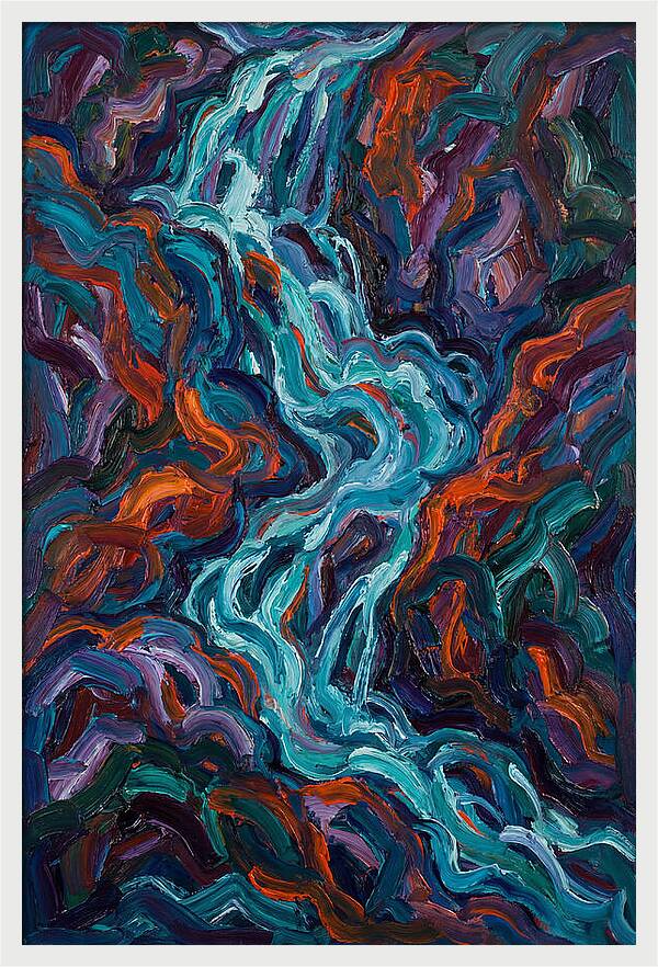 Flowing Waterfalls In Expressionism