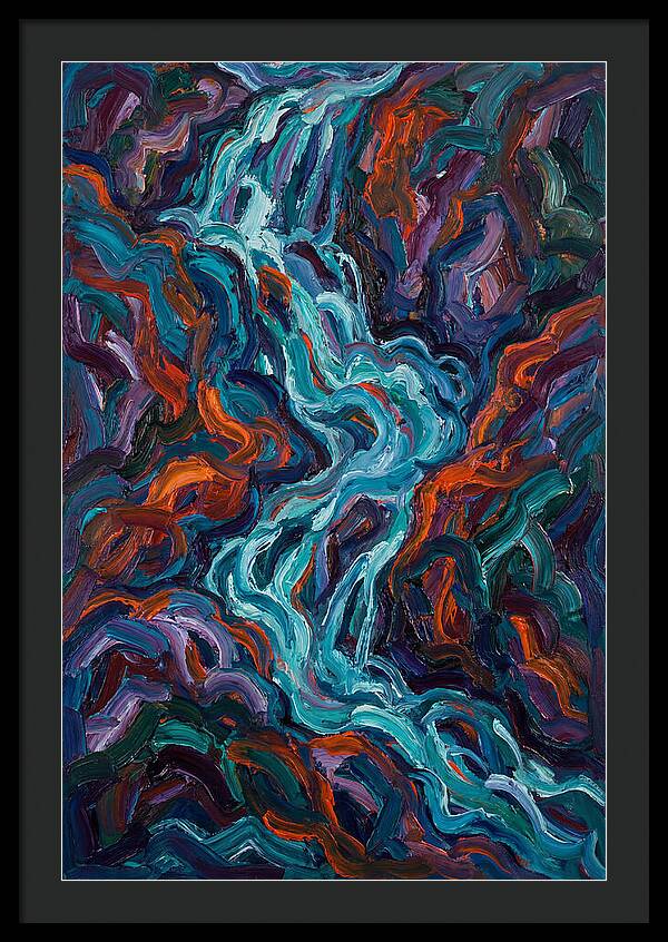 Flowing Waterfalls In Expressionism