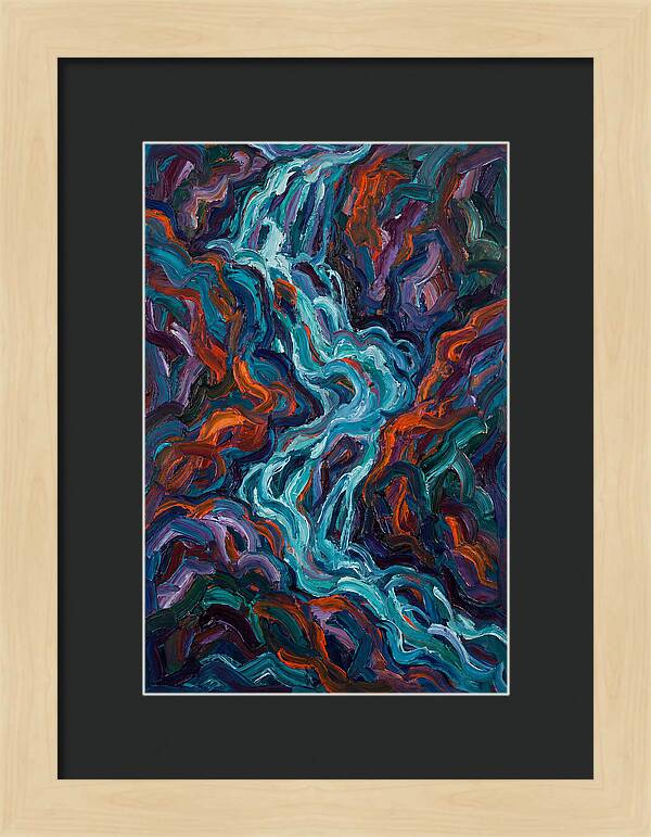 Flowing Waterfalls In Expressionism