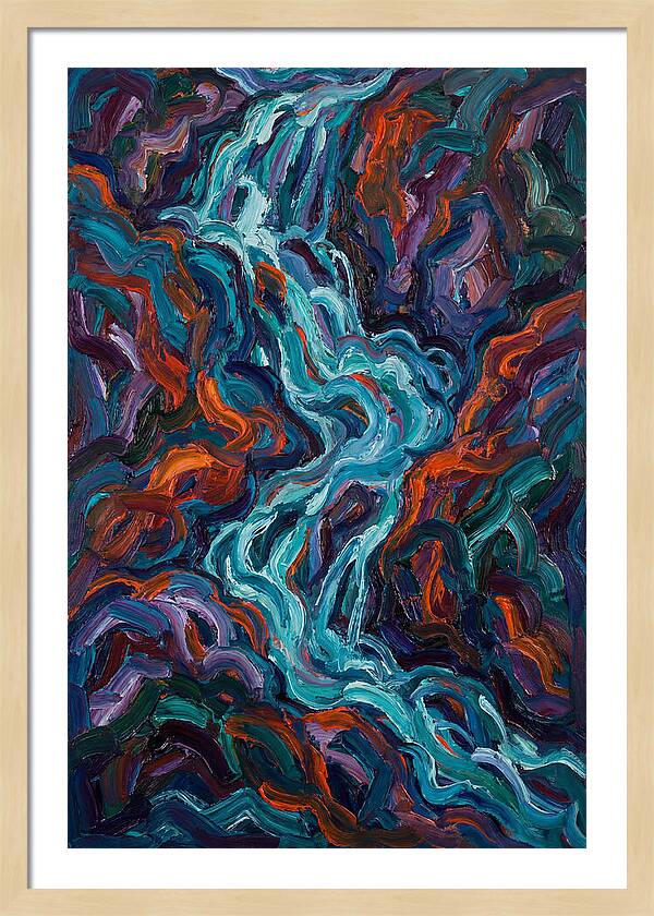 Flowing Waterfalls In Expressionism
