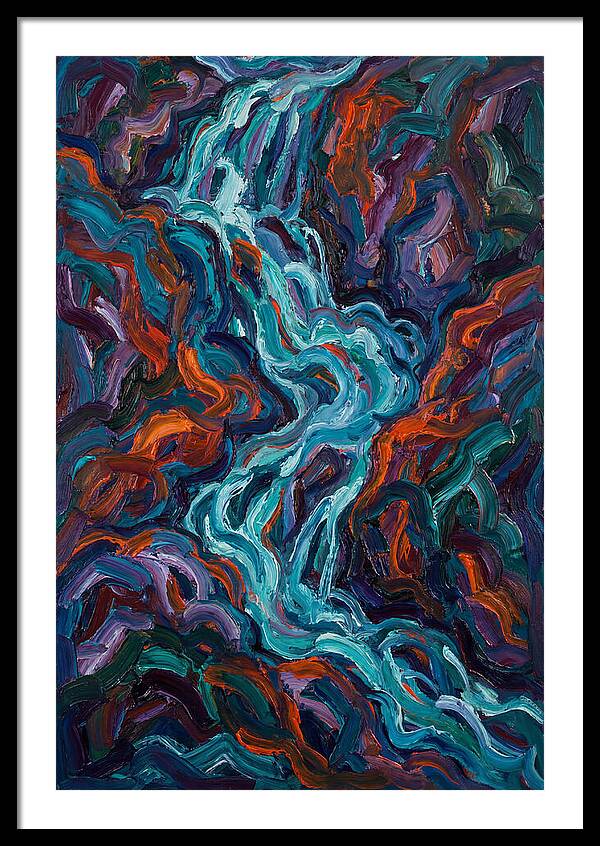 Flowing Waterfalls In Expressionism