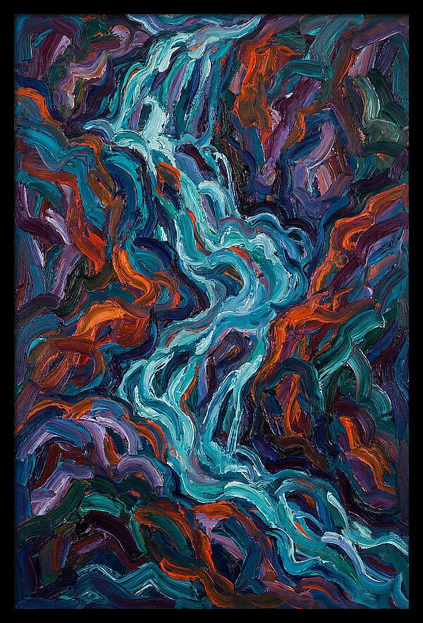 Flowing Waterfalls In Expressionism