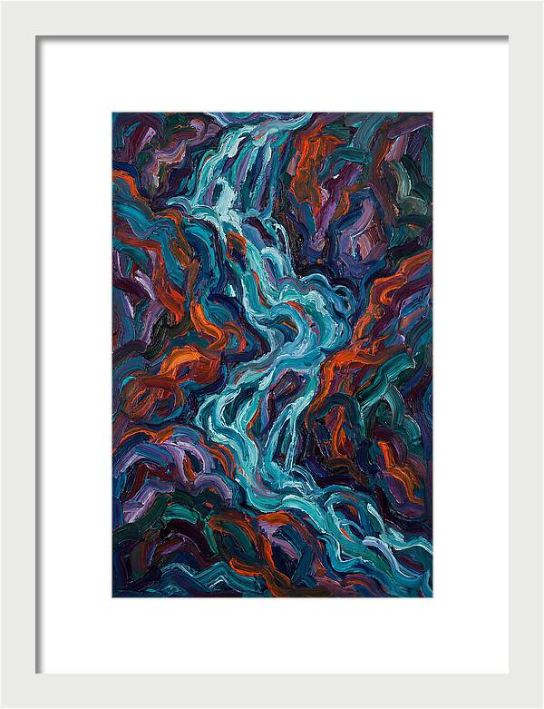 Flowing Waterfalls In Expressionism