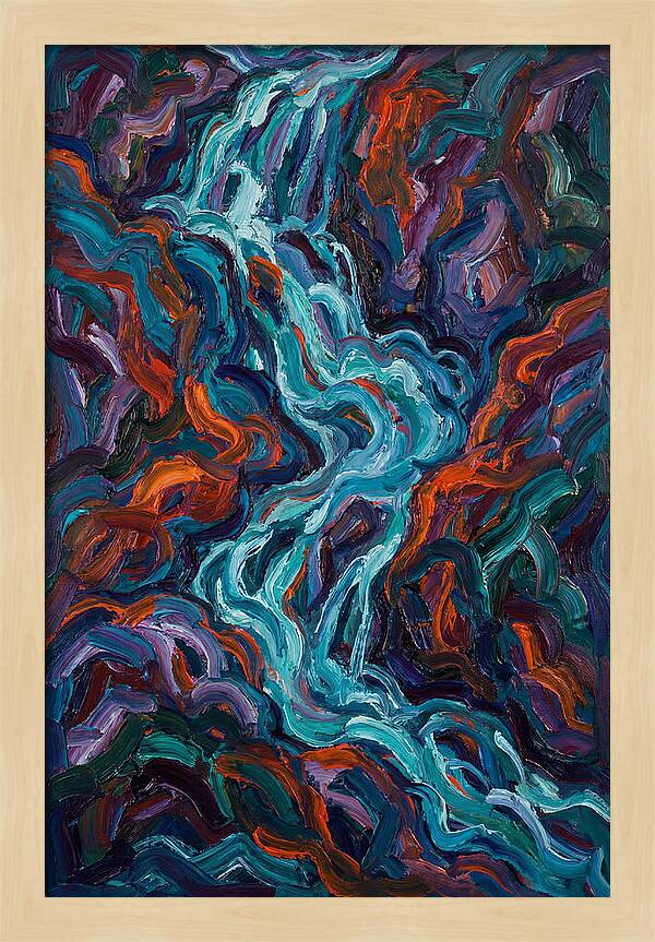 Flowing Waterfalls In Expressionism