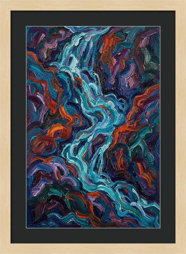 Flowing Waterfalls In Expressionism