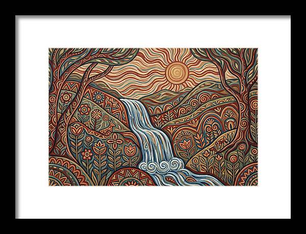 Flowing Waterfalls Under Sunlight