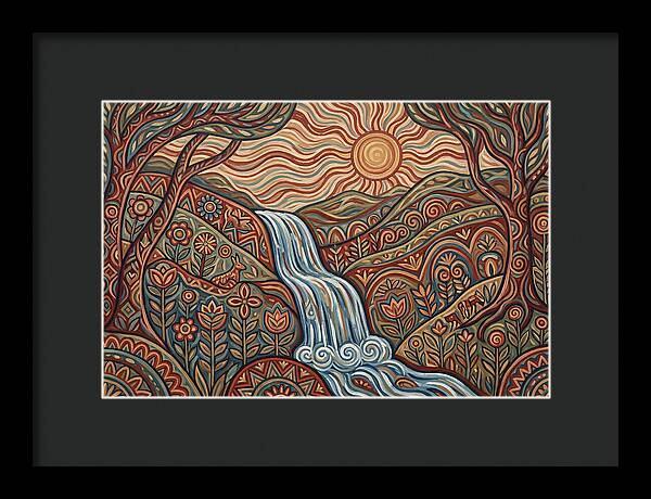 Flowing Waterfalls Under Sunlight