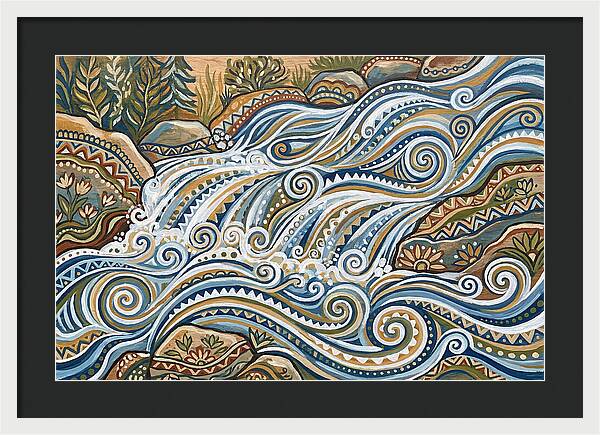 Flowing White Water Rapids