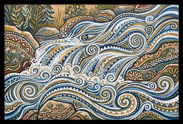 Flowing White Water Rapids