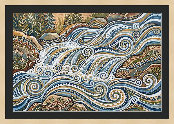 Flowing White Water Rapids
