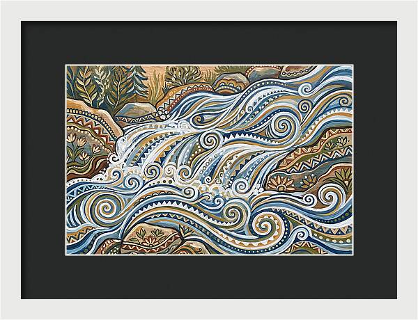 Flowing White Water Rapids