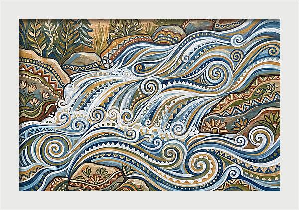 Flowing White Water Rapids