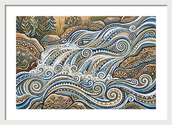 Flowing White Water Rapids
