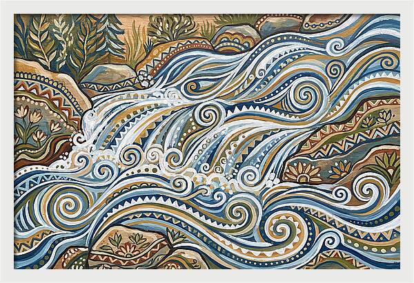 Flowing White Water Rapids