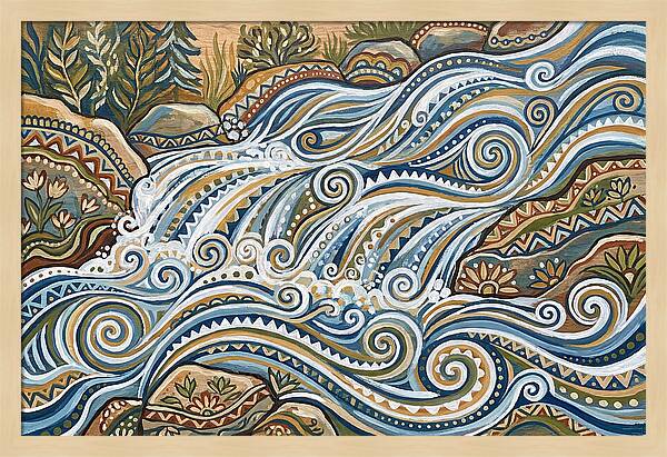 Flowing White Water Rapids
