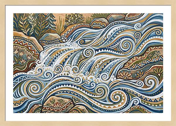 Flowing White Water Rapids