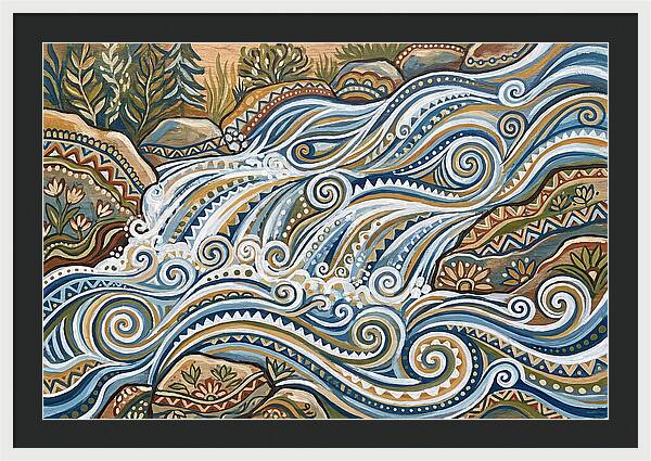 Flowing White Water Rapids