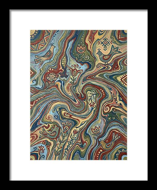 Fluid Art Folk Patterns